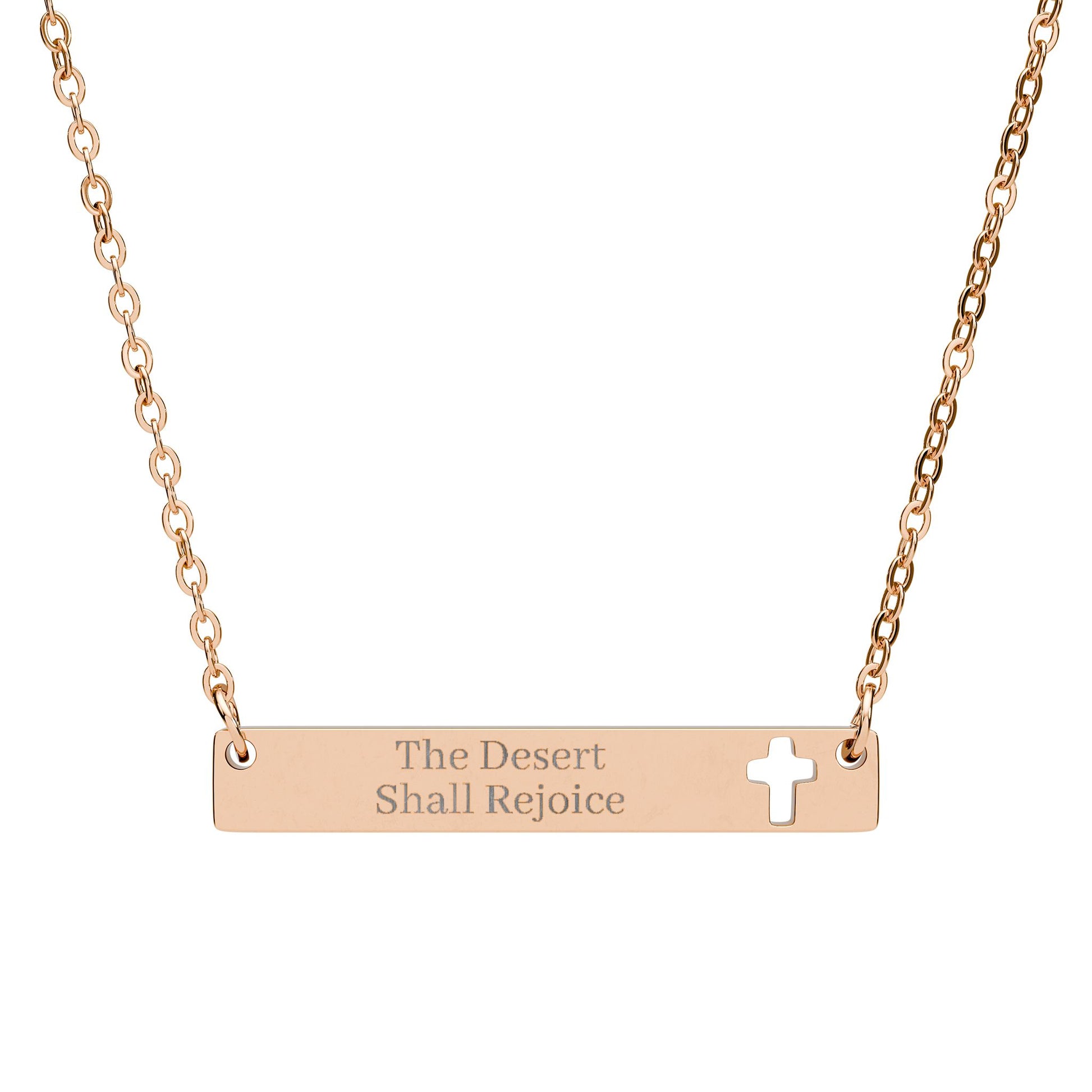 The Desert Shall Rejoice Text Necklace